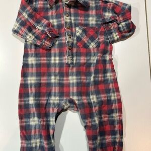Baby Gap Plaid Button-Up Baby Onesie. 18-24 months